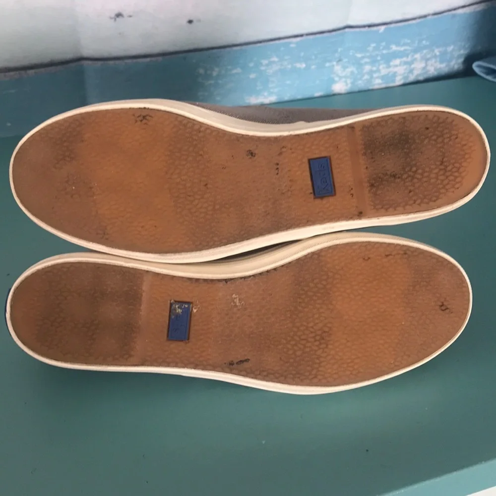 Keds grey silver metallic triple platform lace up sneaker size 7.5 - Picture 8 of 10